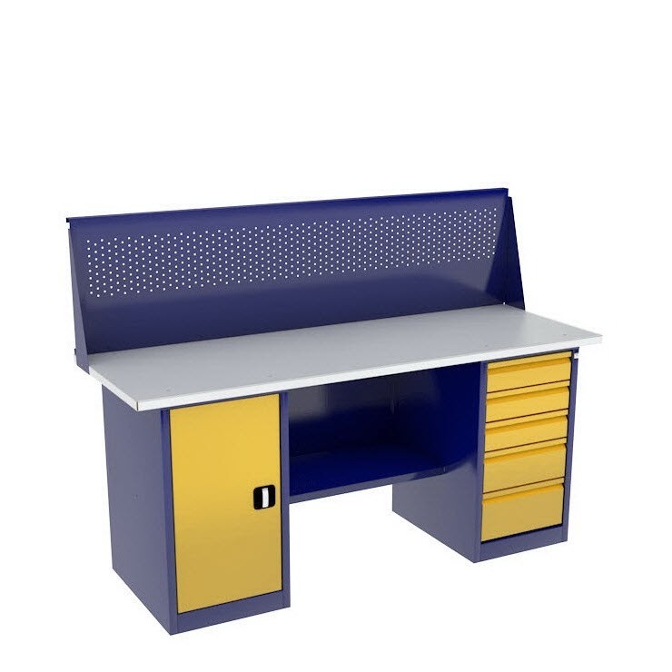 Верстак с тумбой и драйвером ВП-4Т/1,6 с экраном купить в Томске Верстак с тумбой и драйвером ВП-4Т/1,6 с экраном купить в Томске