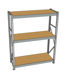Стеллаж грузовой СГР 2500x1500x400 3 полки (ДСП)
