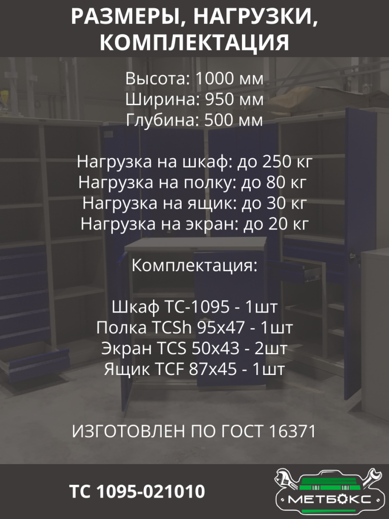 Шкаф инструментальный ТС 1095-021010 купить в Томске