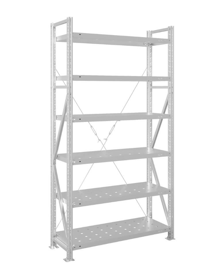 Стеллаж MS U 3000x700x600 6 полок (300 кг, перф) купить в Томске