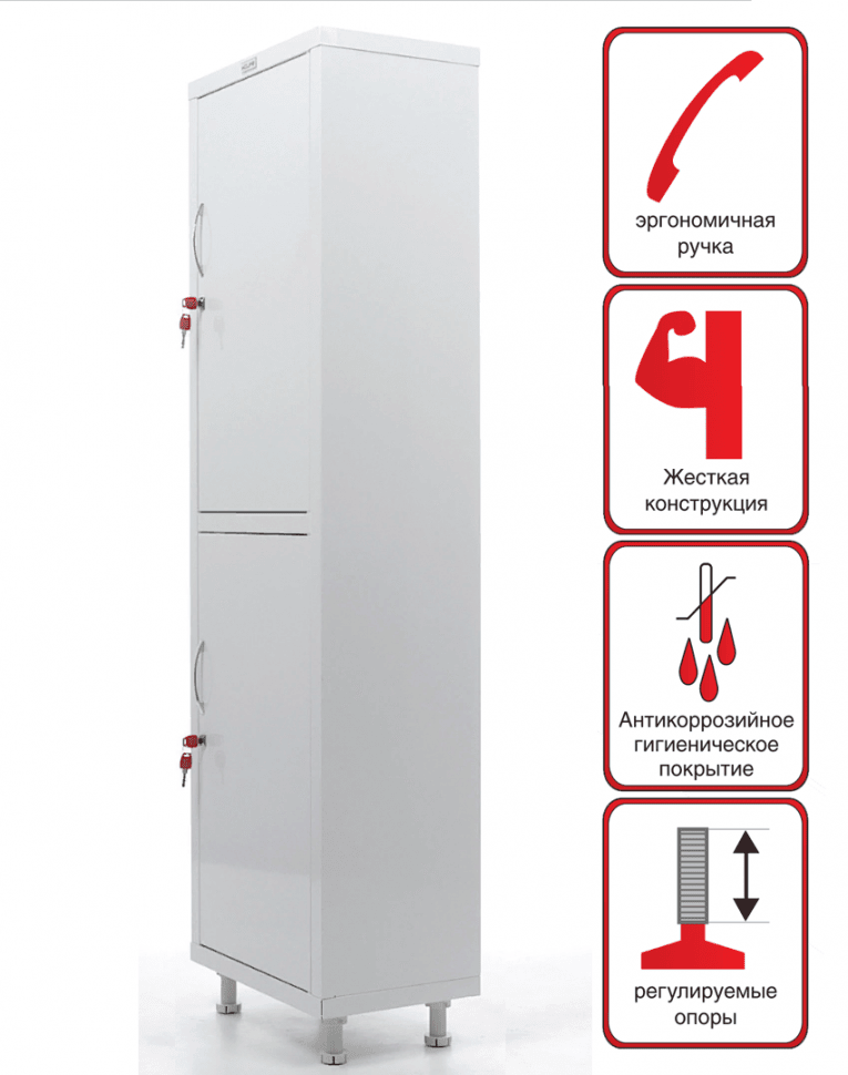 Медицинский шкаф HILFE МД 1 1657/SS купить в Томске