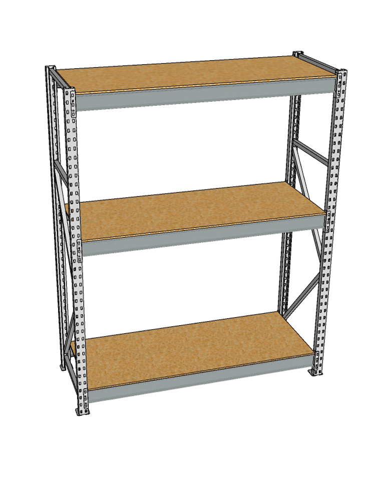 Стеллаж грузовой СГР 2500x1500x800 3 полки (ДСП) купить в Томске Стеллаж грузовой СГР 2500x1500x800 3 полки (ДСП) купить в Томске