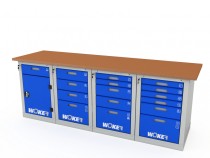 Верстак четырехтумбовый WOKER PRO 42456.2400 Верстак четырехтумбовый WOKER PRO 42456.2400