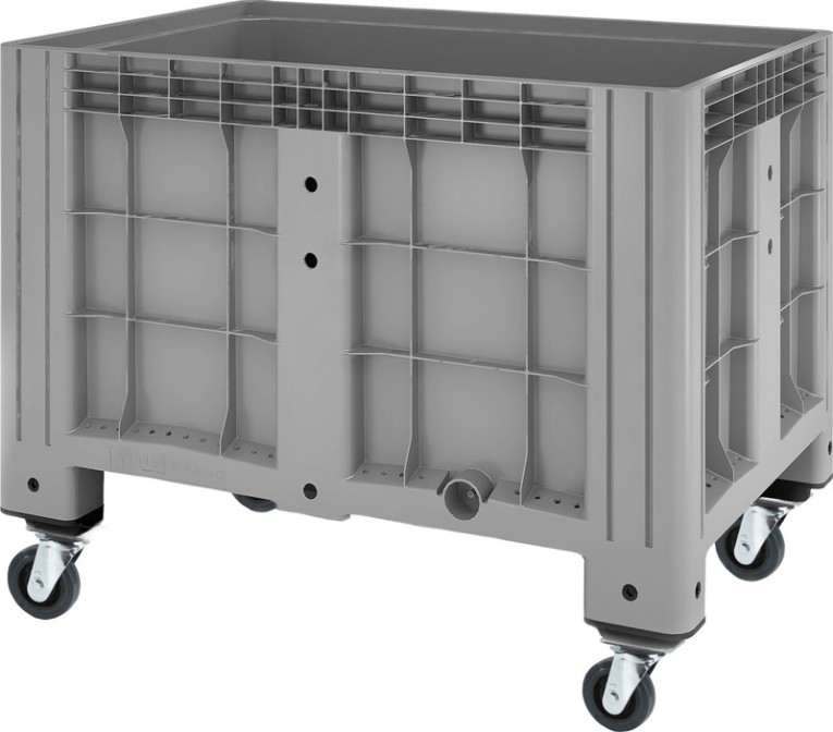 Контейнер 1200х800х913 мм сплошной серый на колесах купить в Томске Контейнер 1200х800х913 мм сплошной серый на колесах купить в Томске