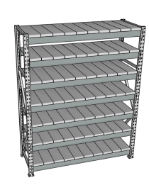 Стеллаж грузовой СГР 2000x2100x600 7 полок (металл)