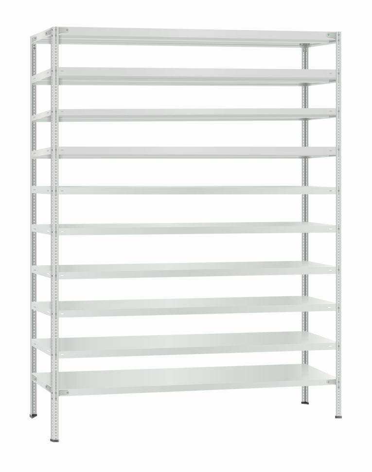 Стеллаж металлический Титан МС-500 2400х1500х600 10 полок купить в Томске Стеллаж металлический Титан МС-500 2400х1500х600 10 полок купить в Томске