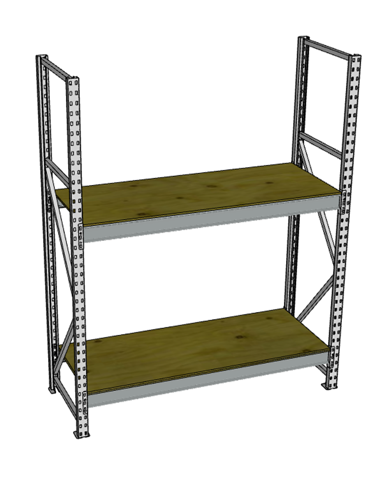 Стеллаж грузовой СГР 2000x900x400 2 полки (фанера) купить в Томске Стеллаж грузовой СГР 2000x900x400 2 полки (фанера) купить в Томске