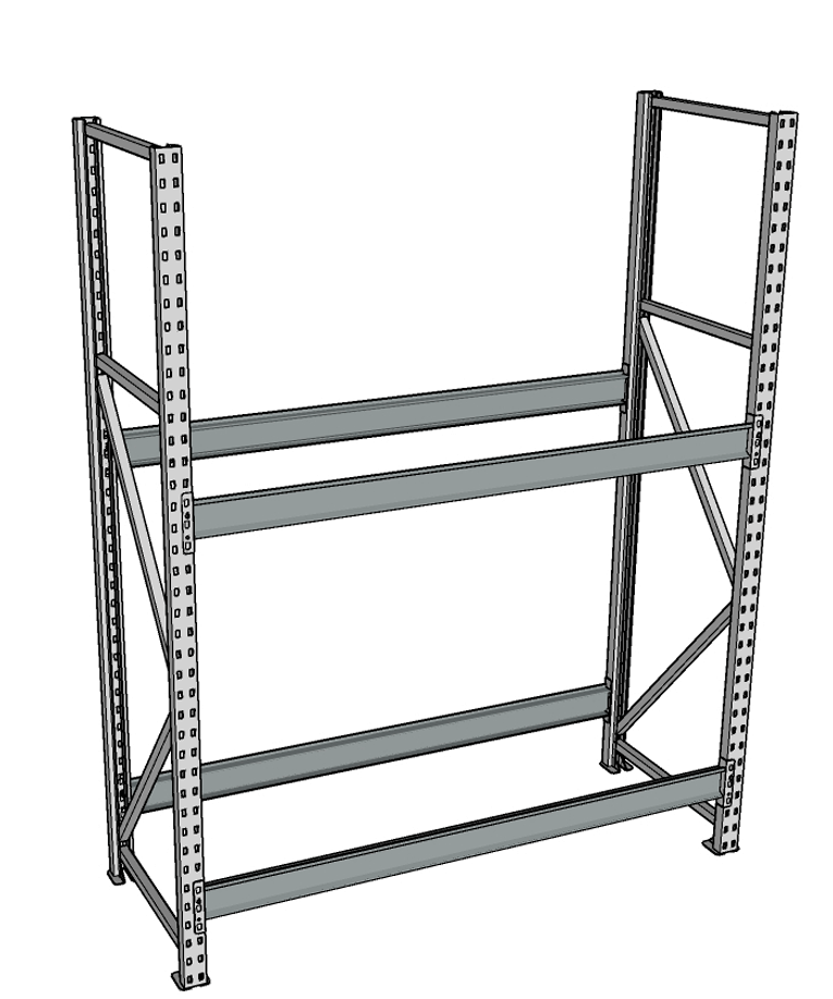 Стеллаж грузовой СГР 2500x1200x400 2 полки (без настила) купить в Томске Стеллаж грузовой СГР 2500x1200x400 2 полки (без настила) купить в Томске