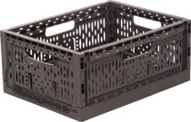 Ящик складной 400х300х170 перфорированный темно-серый Ящик складной 400х300х170 перфорированный темно-серый