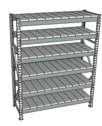 Стеллаж грузовой СГР 3000x1200x500 6 полок (металл)