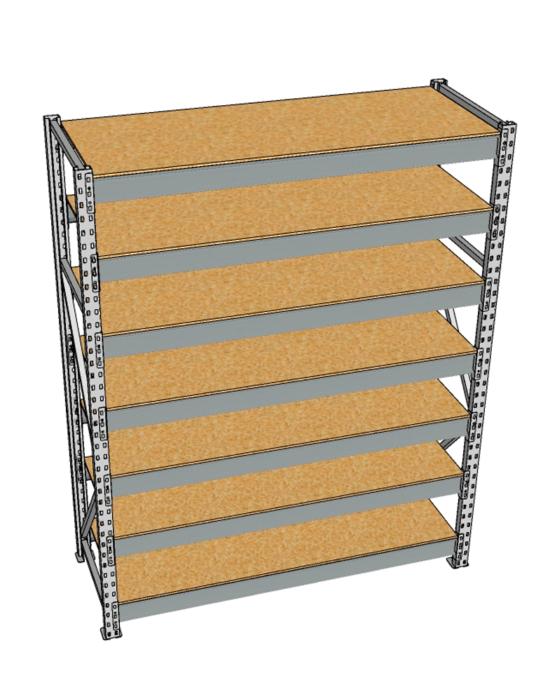 Стеллаж грузовой СГР 2000x1200x600 7 полок (ДСП) купить в Томске