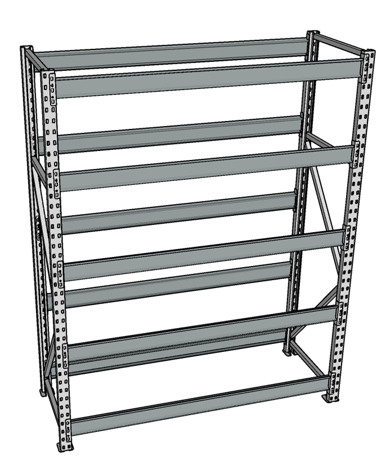 Стеллаж грузовой СГР 2000x1200x600 5 полок (без настила) купить в Томске Стеллаж грузовой СГР 2000x1200x600 5 полок (без настила) купить в Томске