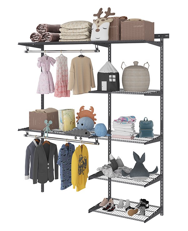 Гардеробная система Практик Home Optima G150 графит купить в Томске Гардеробная система Практик Home Optima G150 графит купить в Томске