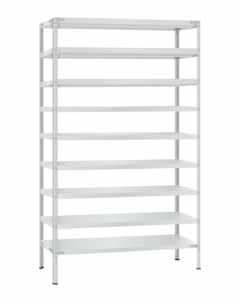 Стеллаж металлический Титан МС-500 2300х1200х500 9 полок купить в Томске Стеллаж металлический Титан МС-500 2300х1200х500 9 полок купить в Томске