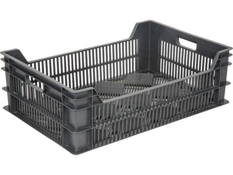 Ящик 600х400х200 перфорированный чёрный купить в Томске