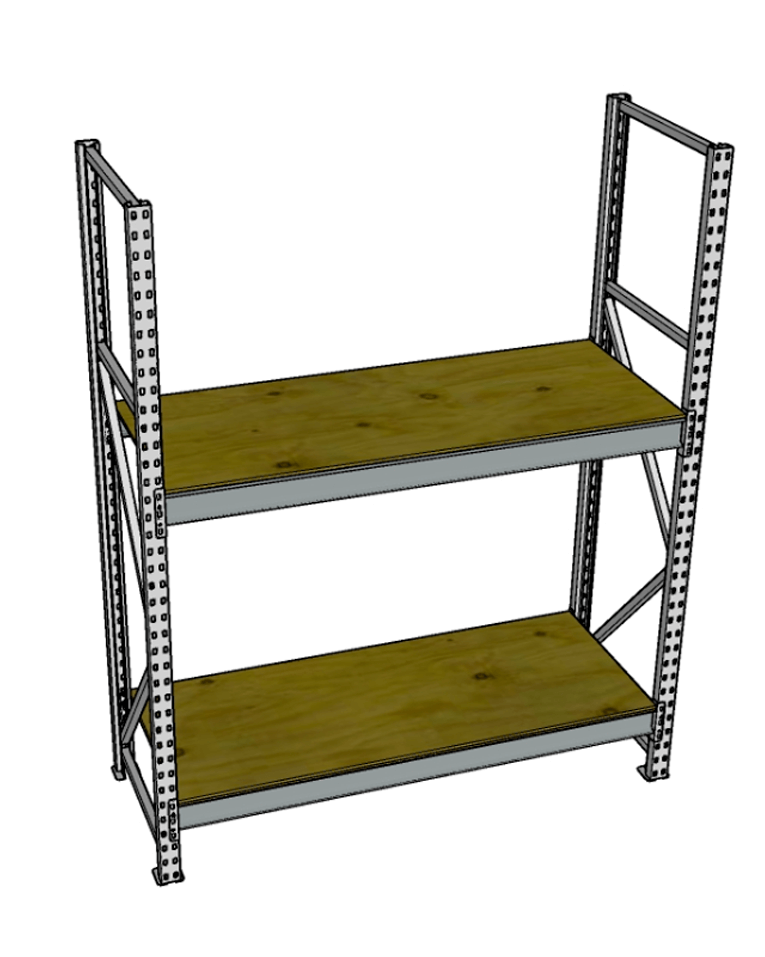 Стеллаж грузовой СГР 2000x1500x600 2 полки (фанера) купить в Томске Стеллаж грузовой СГР 2000x1500x600 2 полки (фанера) купить в Томске