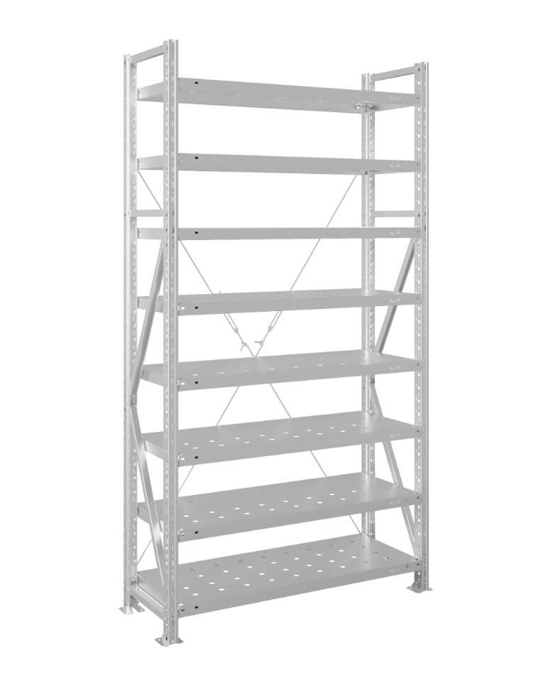 Стеллаж MS U 3000x700x1000 8 полок (300 кг, перф) купить в Томске