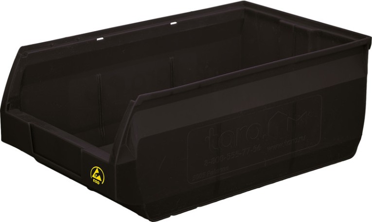 Ящик Palermo 500х310х200 PP, черный антистатичный купить в Томске