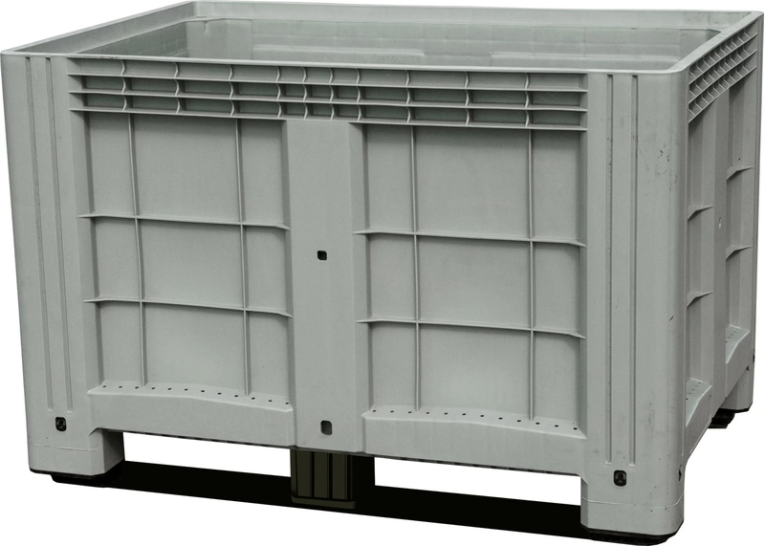 Контейнер 1200х800х800 мм сплошной серый на полозьях купить в Томске Контейнер 1200х800х800 мм сплошной серый на полозьях купить в Томске