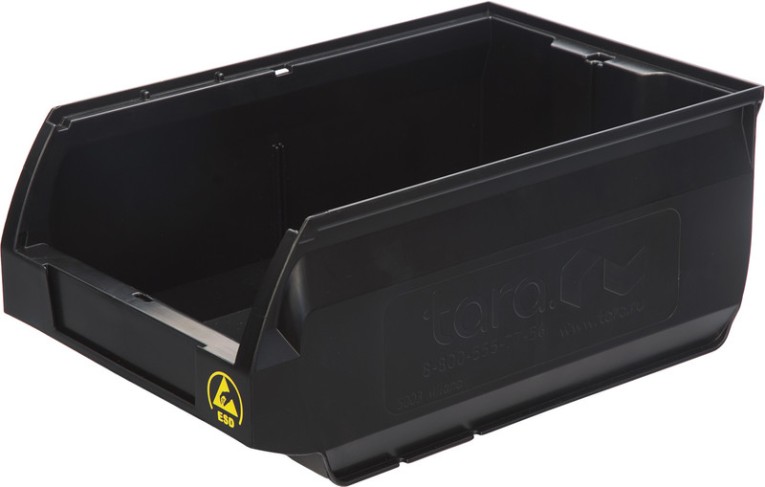 Ящик Milano 350х230х150 PP, черный антистатичный купить в Томске