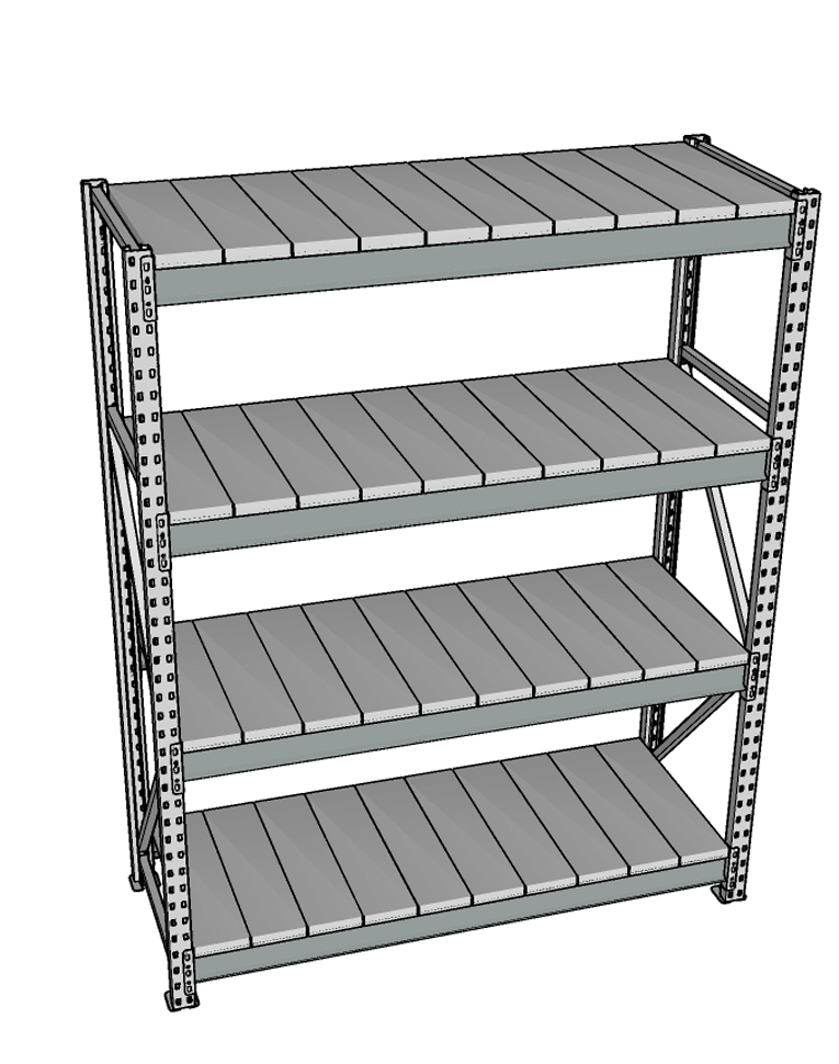Стеллаж грузовой СГР 2000x1800x500 4 полки (металл) купить в Томске Стеллаж грузовой СГР 2000x1800x500 4 полки (металл) купить в Томске