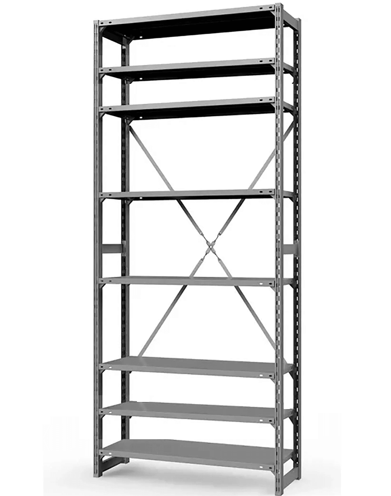 Стеллаж ТСУ 1800x700x400 8 полок (300 кг, перф) купить в Томске Стеллаж ТСУ 1800x700x400 8 полок (300 кг, перф) купить в Томске