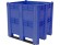 BoxPallet 1300х1150х1250 сплошной, на 3 полозьях синий купить в Томске