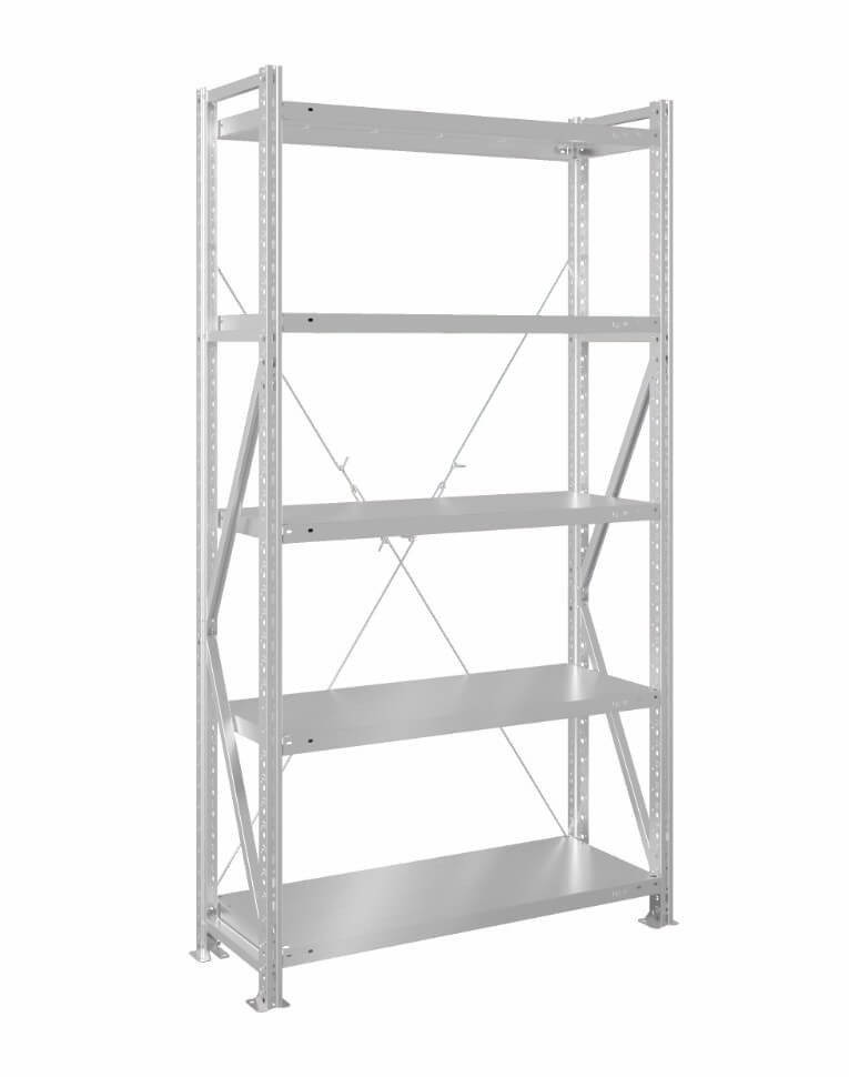 Стеллаж MS U 2500x1200x1000 5 полок (180 кг, металл) купить в Томске