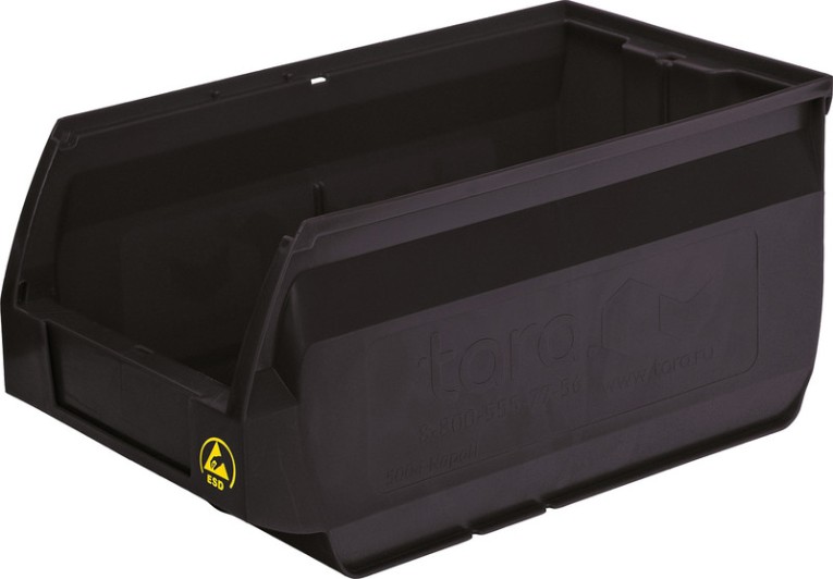 Ящик Napoli 400х230х200 PP, черный антистатичный купить в Томске