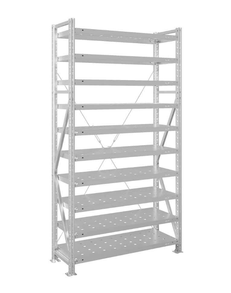 Стеллаж MS U 2500x1000x400 10 полок (350 кг, перф) купить в Томске