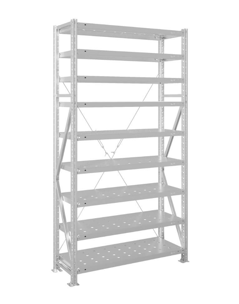 Стеллаж MS U 2000x700x800 9 полок (200 кг, перф) купить в Томске Стеллаж MS U 2000x700x800 9 полок (200 кг, перф) купить в Томске