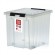 Контейнер Rox Box Original 50 (500х390х390 мм с крышкой и клипсами, на роликах, прозрачный) купить в Томске