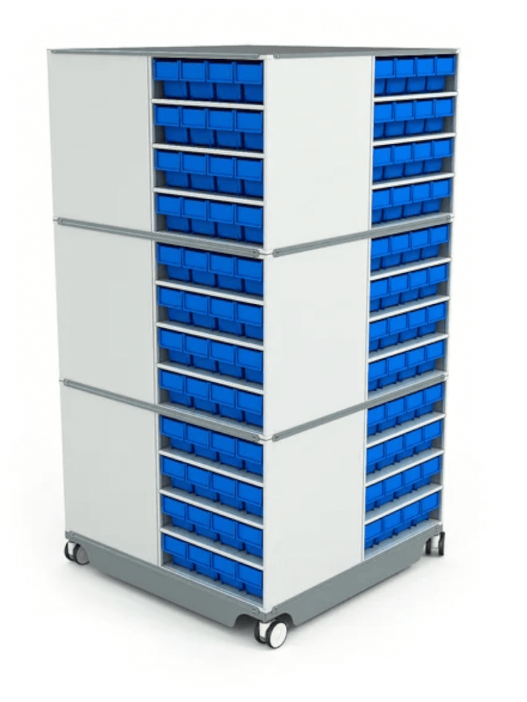 КП-02 Кассетница поворотная с синими ящиками купить в Томске