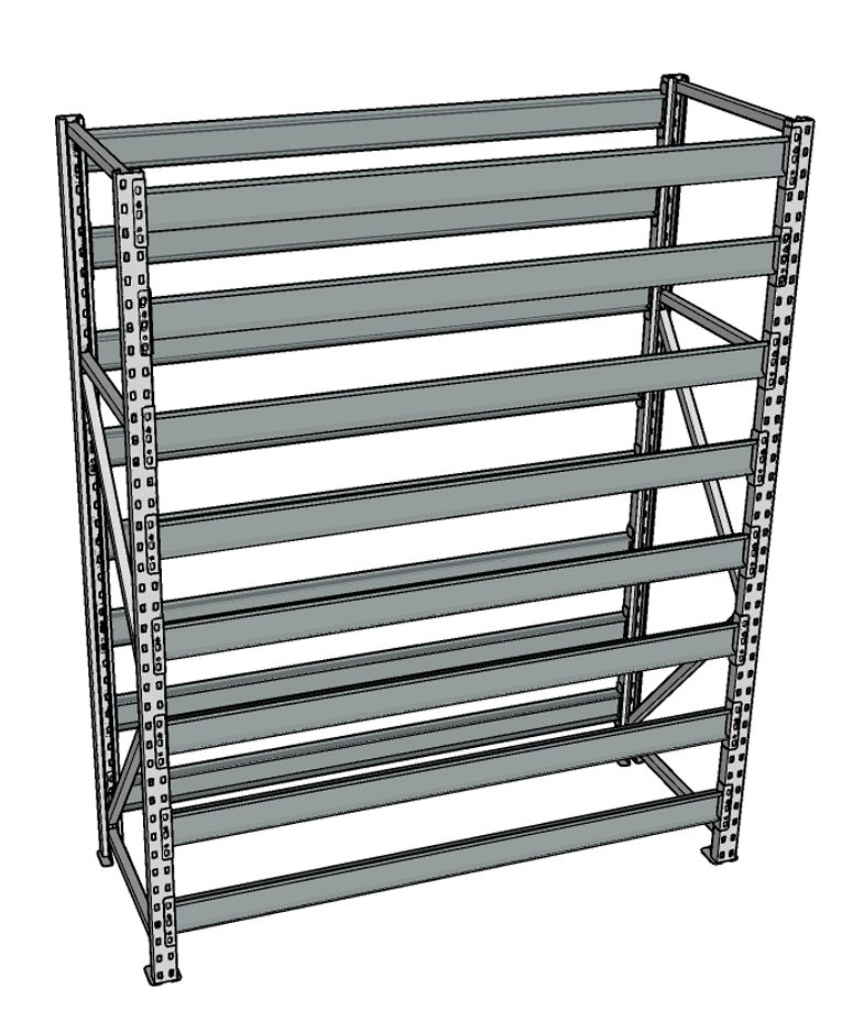 Стеллаж грузовой СГР 3000x900x500 8 полок (без настила) купить в Томске Стеллаж грузовой СГР 3000x900x500 8 полок (без настила) купить в Томске