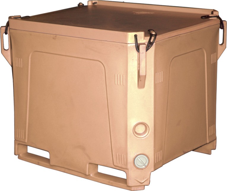 Контейнер 915х715х765 мм бежевый с крышкой купить в Томске