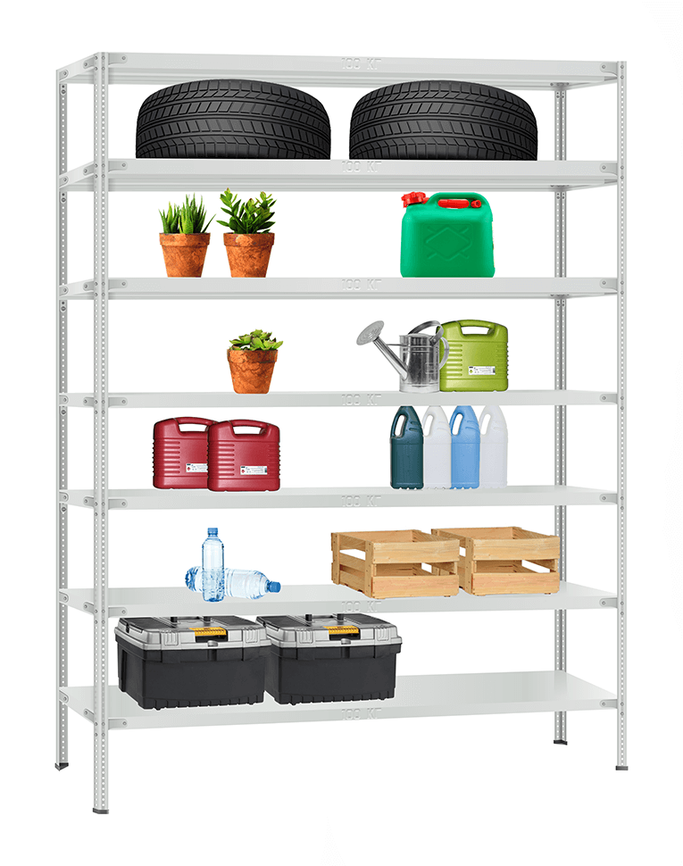 Стеллаж металлический Титан МС-900 2200x1000x400 7 полок купить в Томске Стеллаж металлический Титан МС-900 2200x1000x400 7 полок купить в Томске