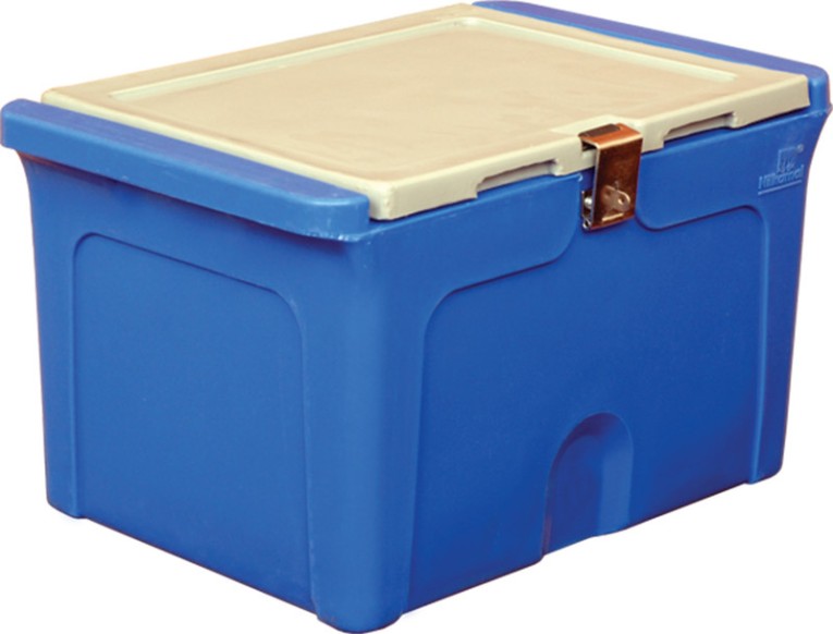 Контейнер 500х335х303 мм синий с крышкой купить в Томске