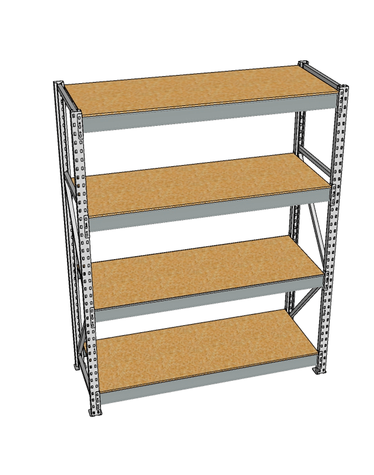 Стеллаж грузовой СГР 2000x1500x500 4 полки (ДСП) купить в Томске
