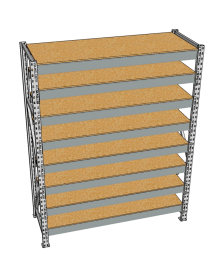 Стеллаж грузовой СГР 2000x1500x600 8 полок (ДСП)