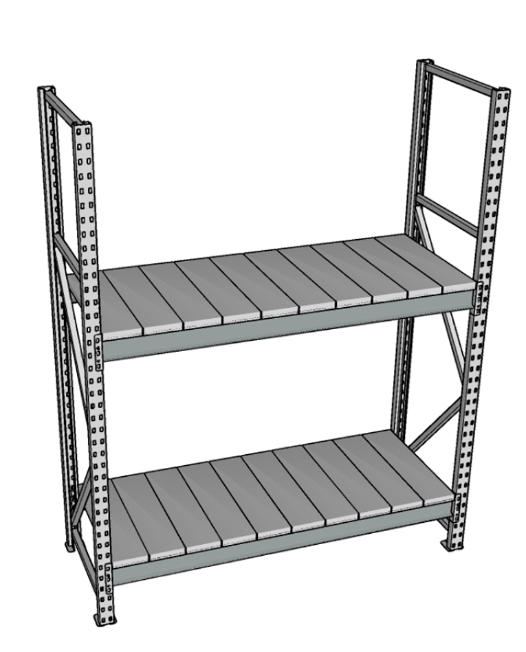 Стеллаж грузовой СГР 2500x1800x400 2 полки (металл) купить в Томске Стеллаж грузовой СГР 2500x1800x400 2 полки (металл) купить в Томске