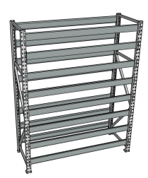 Стеллаж грузовой СГР 3000x2100x400 8 полок (без настила) Стеллаж грузовой СГР 3000x2100x400 8 полок (без настила)