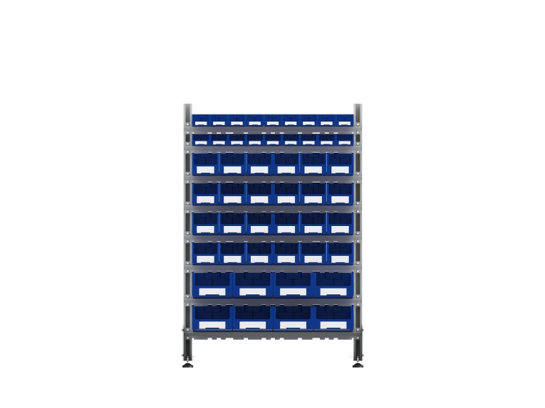 Стеллаж для пластиковых лотков SORTEX двухсторонний 1500x1000x800.06 купить в Томске Стеллаж для пластиковых лотков SORTEX двухсторонний 1500x1000x800.06 купить в Томске