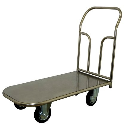 Платформенная тележка ТП НЖ 3 (г/п 500 кг, 1000x600 мм, колеса серая резина 200 мм, нержавеющая сталь) купить в Томске