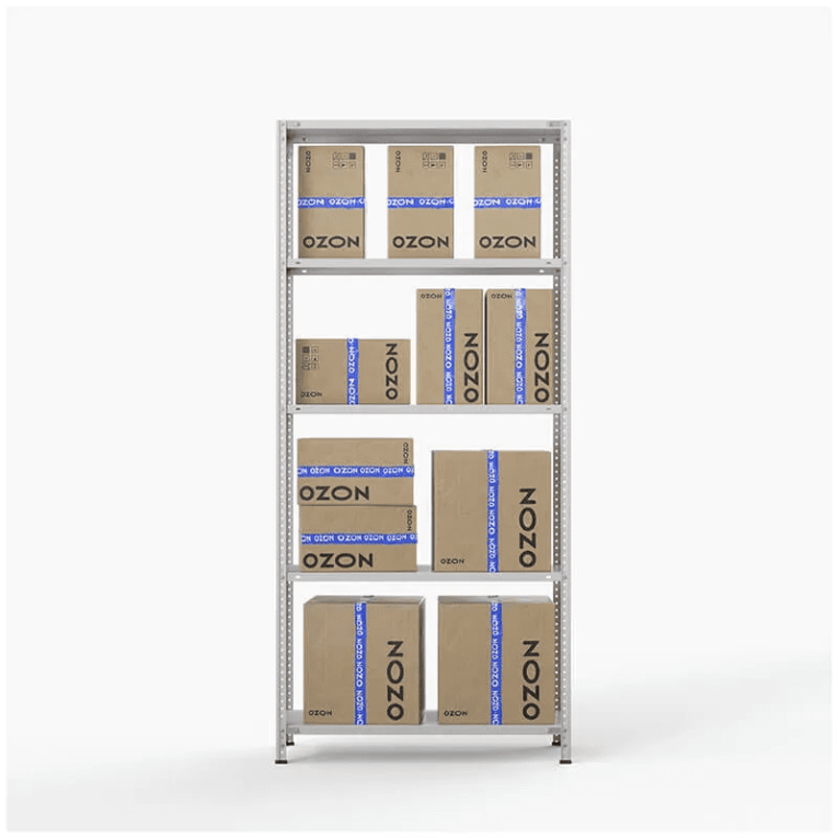 Стеллаж ПВЗ Озон 2000х1000х400 5 полок купить в Томске Стеллаж ПВЗ Озон 2000х1000х400 5 полок купить в Томске