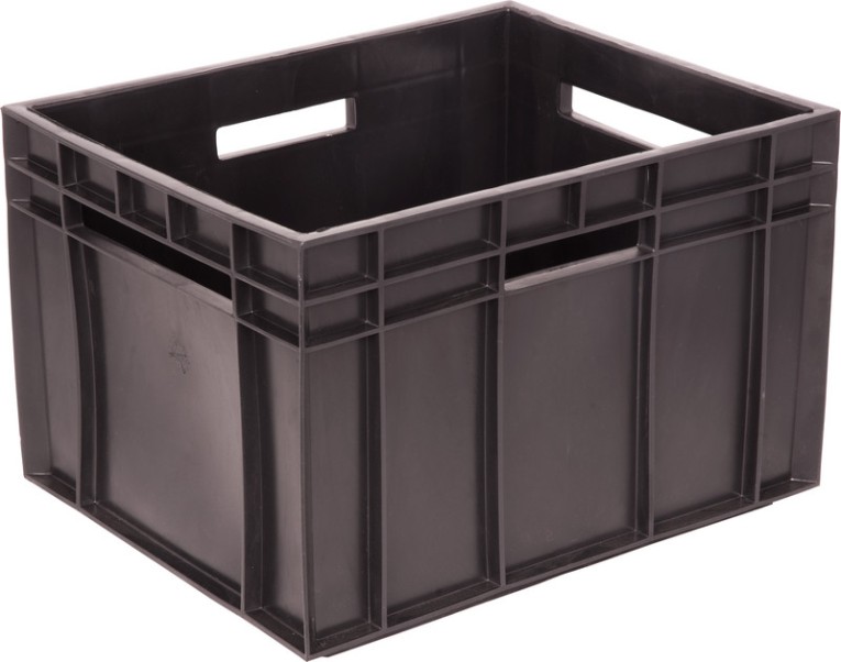 Ящик 350х430х285 молочный "Фин-Пак" Б чёрный купить в Томске