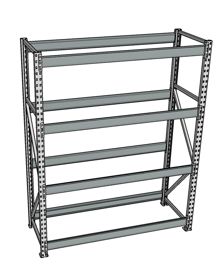 Стеллаж грузовой СГР 2500x900x800 4 полки (без настила) купить в Томске Стеллаж грузовой СГР 2500x900x800 4 полки (без настила) купить в Томске
