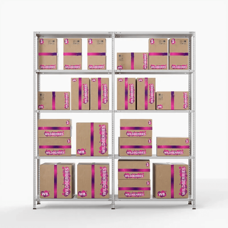 Стеллаж ПВЗ Wildberries 2000х2000х400 5 полок купить в Томске Стеллаж ПВЗ Wildberries 2000х2000х400 5 полок купить в Томске