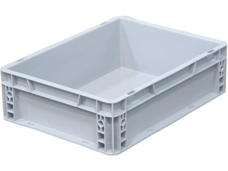 Ящик 400х300х120 сплошной, усиленное дно, цв. серый купить в Томске Ящик 400х300х120 сплошной, усиленное дно, цв. серый купить в Томске