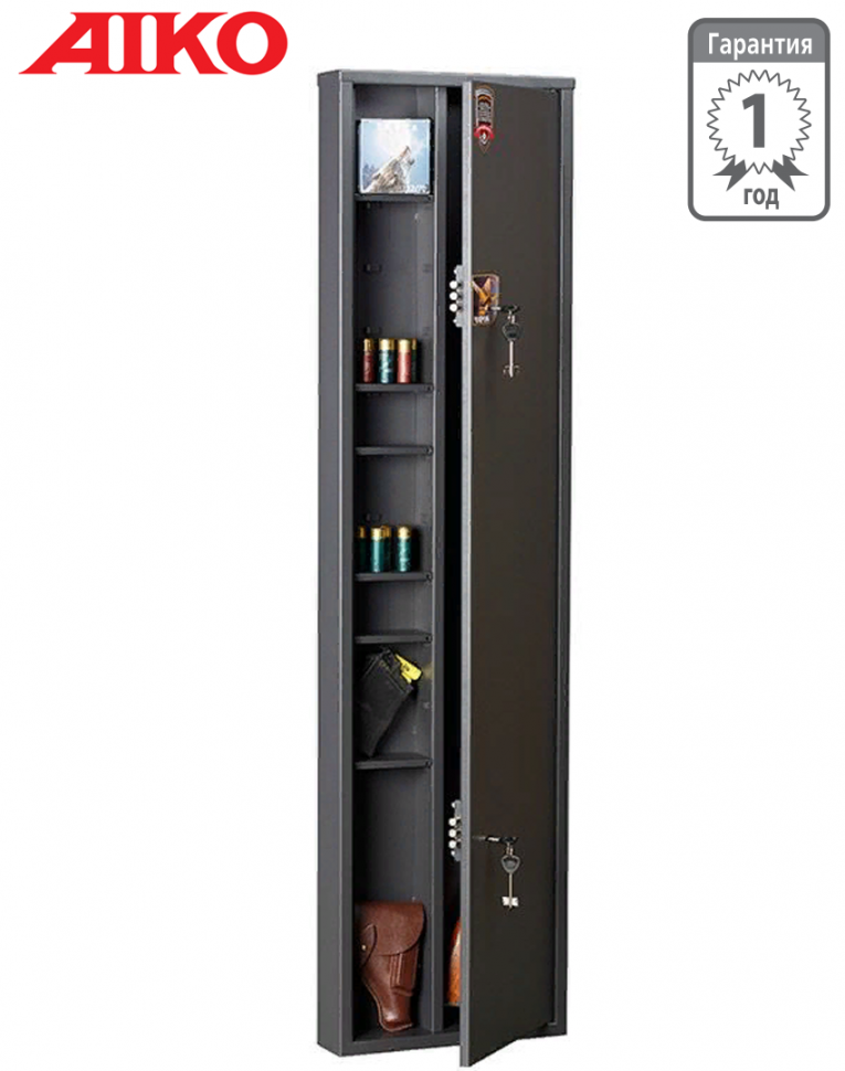 Узкий сейф для оружия Aiko Чирок 1409 (глубина 9 см) купить в Томске