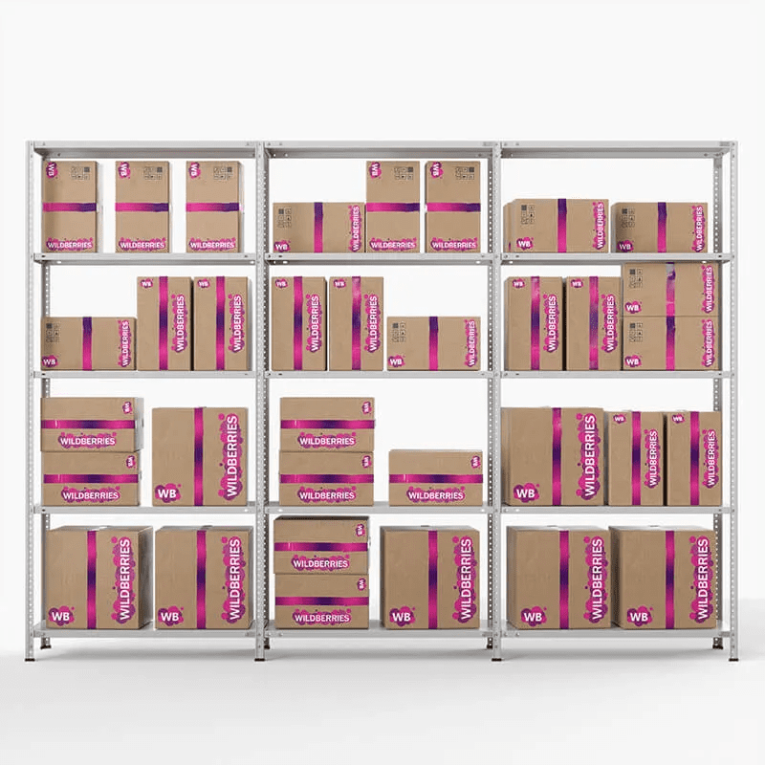 Стеллаж ПВЗ Wildberries 2000х3000х400 5 полок купить в Томске Стеллаж ПВЗ Wildberries 2000х3000х400 5 полок купить в Томске